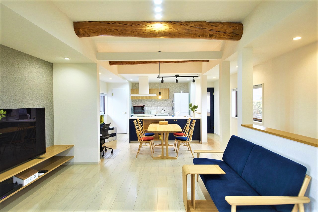 広々としたシンプルナチュラルなLDK