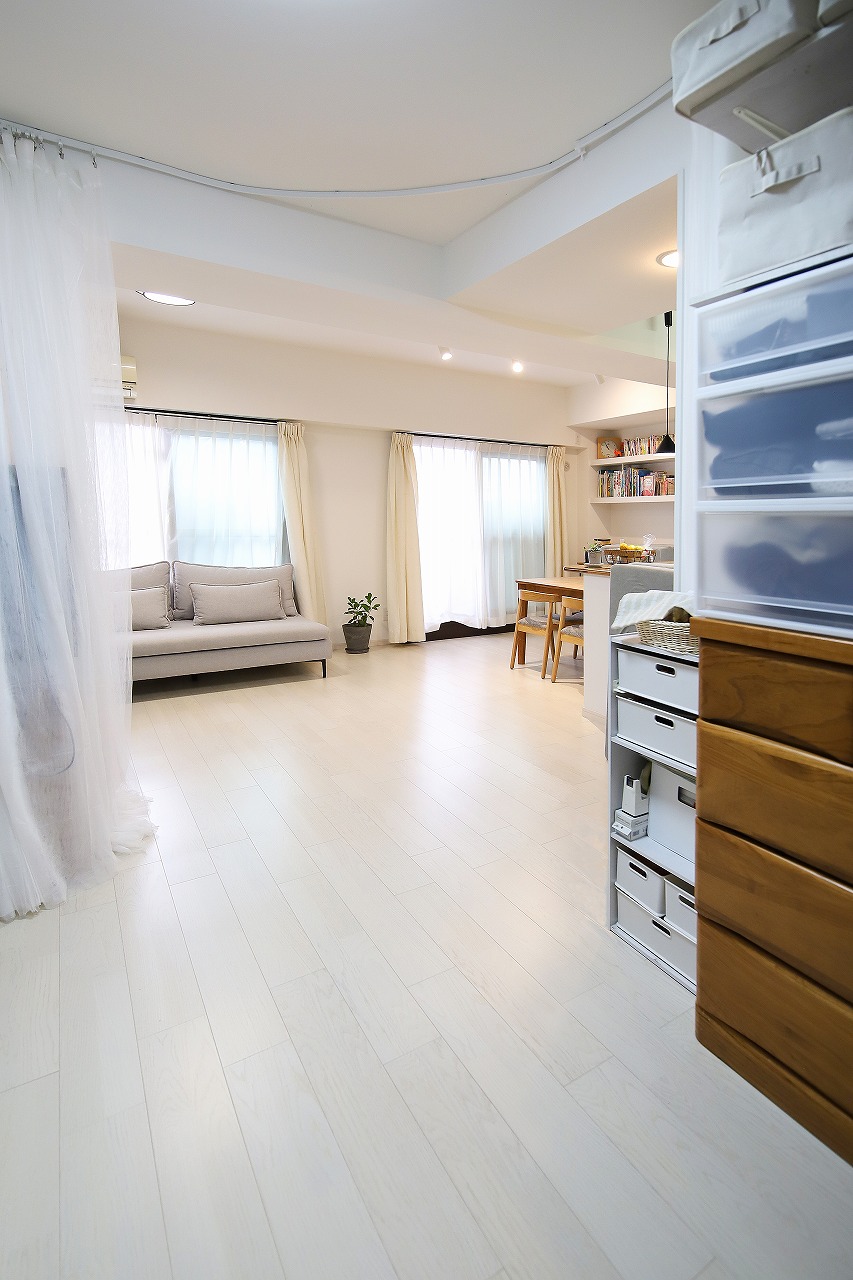 家事をしながら見守れるリビング学習リフォーム