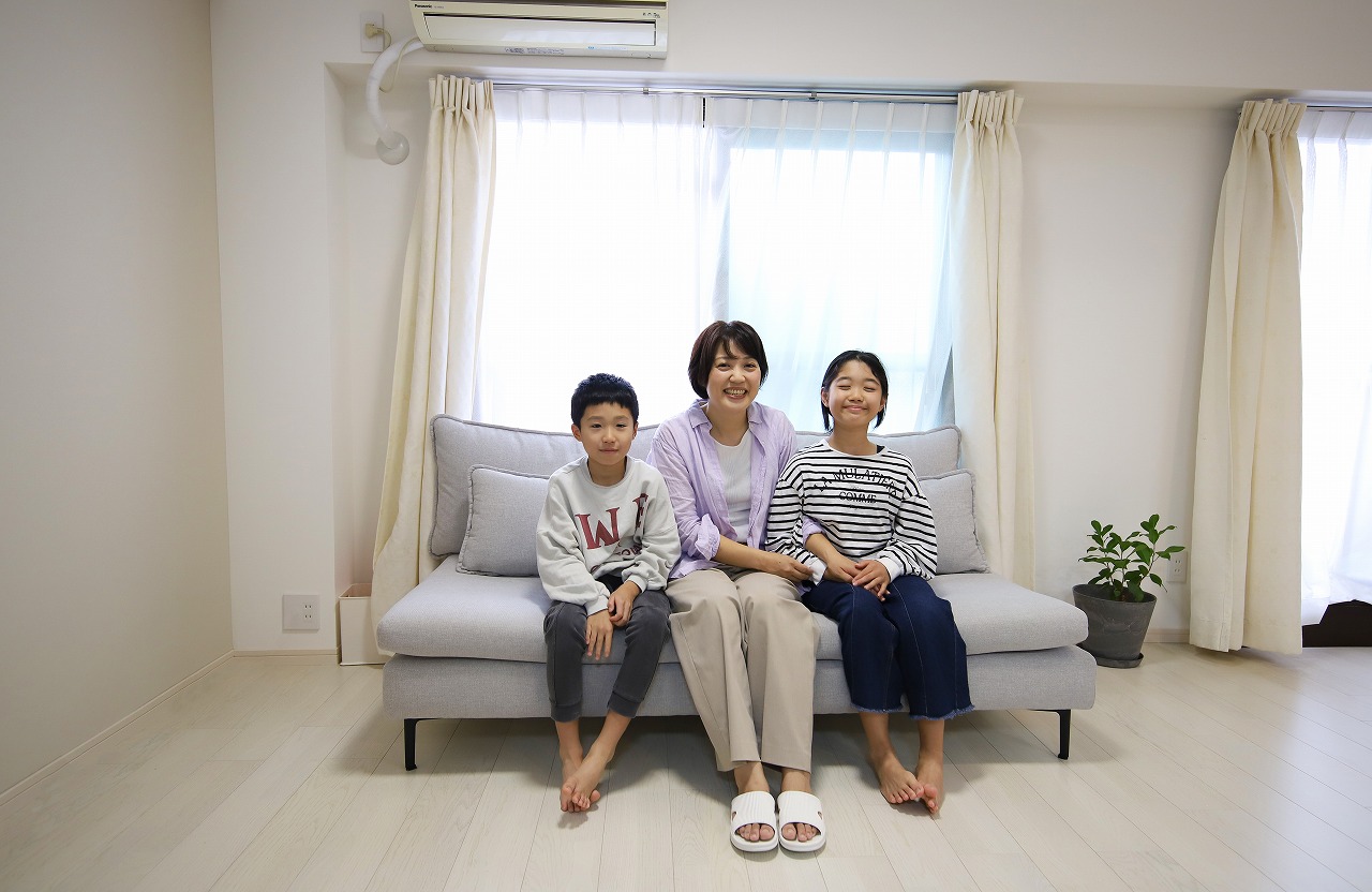 家事をしながら見守れるリビング学習リフォーム