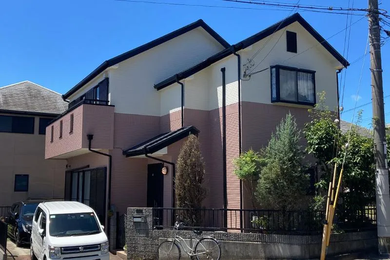 無機塗料を使用した外壁塗装工事 施工事例